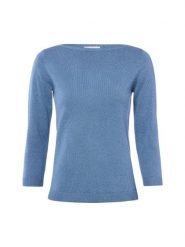 Brookshire Sweter z dzianiny Kobiety Bawełna niebieski, XXXL. Niebieskie swetry brookshire, bez wzorów, z bawełny, eleganckie, bez ramiączek. Za 79.95 zł.