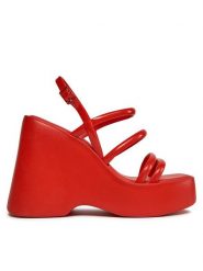 Melissa Sandały Melissa Jessie Platform Ad 33994 Czerwony. Czerwone sandały Melissa, bez wzorów, z tworzywa sztucznego, bez obcasa, na koturnie, bez zapięcia. Za 599.00 zł.