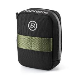 Mini torba podsiodłowa Rockbros z uchwytem na naboje CO2 - czarno-zielona. Czarne torebki klasyczne ROCKBROS, bez wzorów, sportowe, bez dodatków. Za 43.99 zł.
