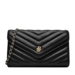 Torebka Badura. Czarne kopertówki Badura, bez wzorów, bez dodatków. Za 129.99 zł.