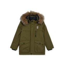 Kurtka zimowa Ciepła Parka dziecięca Jebel 751. Zielone płaszcze Lego, na zimę, bez wzorów, sportowe, bez kaptura. W wyprzedaży za 354.99 zł.