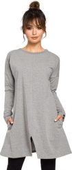 BeWear Tunika Model B042 Grey. Szare tuniki Bewear, bez wzorów, bez kołnierzyka, bez ramiączek. Za 196.39 zł.