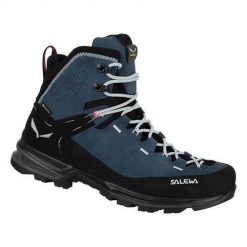 Buty trekkingowe damskie Salewa Mtn Trainer 2 Mid Gtx. Niebieskie buty trekkingowe Salewa, na zimę, z materiału, bez zapięcia. Za 1,129.00 zł.