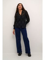 CULTURE Bluzka w kolorze czarnym rozmiar: XS. Czarne bluzki Culture, xs, bez wzorów, z koronki, bez kołnierzyka, bez ramiączek. Za 126.99 zł.