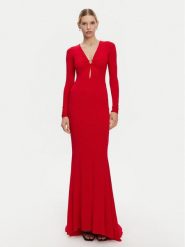 PINKO Sukienka wieczorowa 104935 A2GS Czerwony Slim Fit. Czerwone sukienki Pinko, m, bez wzorów, z wiskozy, wizytowe, bez kołnierzyka, bez ramiączek. Za 1,319.00 zł.