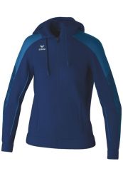 Damska bluza dresowa z kapturem Erima Evo Star. Niebieskie bluzy z kapturem Erima, bez wzorów, z dresówki, z kapturem, na fitness i siłownię. Za 244.50 zł.