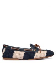Tommy Hilfiger Mokasyny Th Flex FW0FW09506 Granatowy. Niebieskie mokasyny Tommy Hilfiger, bez wzorów, z materiału. Za 569.99 zł.