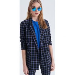 Dwurzędowa marynarka w kratę - Czarny. Marynarki i żakiety marki Cropp. Za 159.99 zł.