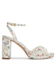 Aldo Sandały Gracious 14298548 Biały. Białe sandały Aldo, bez wzorów, ze skóry, bez obcasa, na słupku, bez zapięcia. Za 339.99 zł.