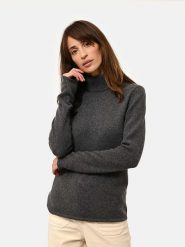 Just Cashmere Kaszmirowy sweter "June" w kolorze antracytowym rozmiar: M. Czarne swetry Just Cashmere, m, bez wzorów, z kaszmiru, bez ramiączek. Za 444.41 zł.