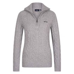 Sweter damski HV Polo Dunya. Szare swetry HV POLO, na zimę, bez wzorów, z dzianiny, eleganckie, bez ramiączek. Za 530.00 zł.