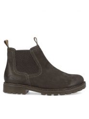 Remonte Sztyblety D8472-45 Szary. Szare botki Remonte, bez wzorów, ze skóry, bez obcasa, na płaskiej podeszwie, bez zapięcia. Za 249.99 zł.