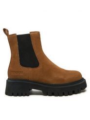 Napapijri Sztyblety Liorn NP0A4IKA Brązowy. Brązowe botki Napapijri, bez wzorów, ze skóry, bez obcasa, na płaskiej podeszwie, bez zapięcia. Za 369.99 zł.