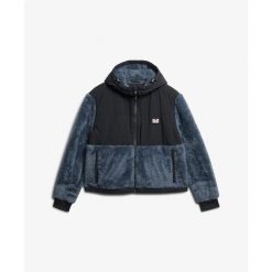 Damska kurtka hybrydowa Superdry Super Soft. Brązowe kurtki Superdry, s, z aplikacjami, eleganckie, bez kaptura. Za 431.50 zł.