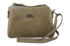 Listonoszka skórzana BARBERINI'S beżowa 931-2. Brązowe shopper bag Barberinis, bez wzorów, ze skóry, duże, zamszowe, bez dodatków. Za 249.99 zł.