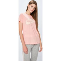 Nike Sportswear - Top. Czerwone t-shirty Nike Sportswear, bez wzorów, z dzianiny, bez kołnierzyka, bez ramiączek. W wyprzedaży za 99.90 zł.