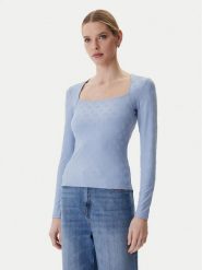 Guess Bluzka W6RP45 KA660 Niebieski Regular Fit. Niebieskie bluzki Guess, m, z aplikacjami, z syntetyku, bez kołnierzyka, bez ramiączek. Za 269.99 zł.