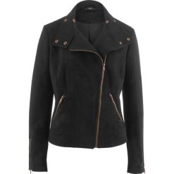 Kurtka biker ze sztucznej skóry welurowej bonprix czarny. Kurtki marki QUECHUA. Za 124.99 zł.
