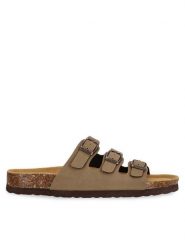 CRUZ Klapki Santa CR192185 Beżowy. Brązowe klapki CRUZ, bez wzorów, ze skóry, bez obcasa, bez zapięcia. Za 209.99 zł.