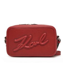 Torebka KARL LAGERFELD. Czerwone listonoszki KARL LAGERFELD, bez wzorów, bez dodatków. Za 439.99 zł.