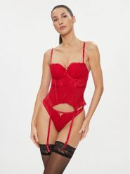 Hunkemöller Biustonosz top Mariah Bustier 203565 Czerwony. Czerwone biustonosze Hunkemöller, bez wzorów, z syntetyku. Za 169.99 zł.