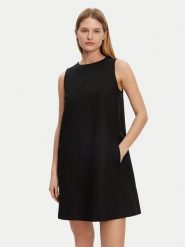 Weekend Max Mara Sukienka codzienna Racer 2515221102 Czarny Regular Fit. Czarne sukienki Weekend Max Mara, na co dzień, bez wzorów, z bawełny, bez kołnierzyka, bez ramiączek, proste. Za 1,279.00 zł.