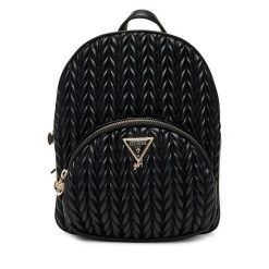 Plecak Guess. Czarne plecaki Guess, z aplikacjami, bez dodatków. Za 259.99 zł.