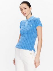 Polo Ralph Lauren Sweter 211891579003 Niebieski Regular Fit. Niebieskie swetry Polo Ralph Lauren, xs, bez wzorów, z bawełny, bez ramiączek. Za 869.99 zł.