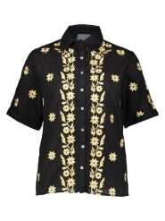 Isla Bonita by SIGRIS Bluzka w kolorze złoto-czarnym rozmiar: L. Czarne bluzki Isla Bonita by SIGRIS, l, bez wzorów, z bawełny, bez kołnierzyka, bez ramiączek. Za 135.49 zł.