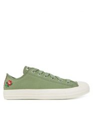 Converse Trampki Chuck Taylor All Star Rose Cross Stitch A13658C Zielony. Zielone trampki Converse, bez wzorów, z materiału, retro, bez zapięcia. Za 299.99 zł.