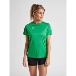 Koszulka sportowa z krótkim rękawem damska Hummel Core XK Poly T-Shirt S/S Woman. Czarne t-shirty sportowe Hummel, s, bez wzorów, bez ramiączek, na fitness i siłownię. Za 118.50 zł.