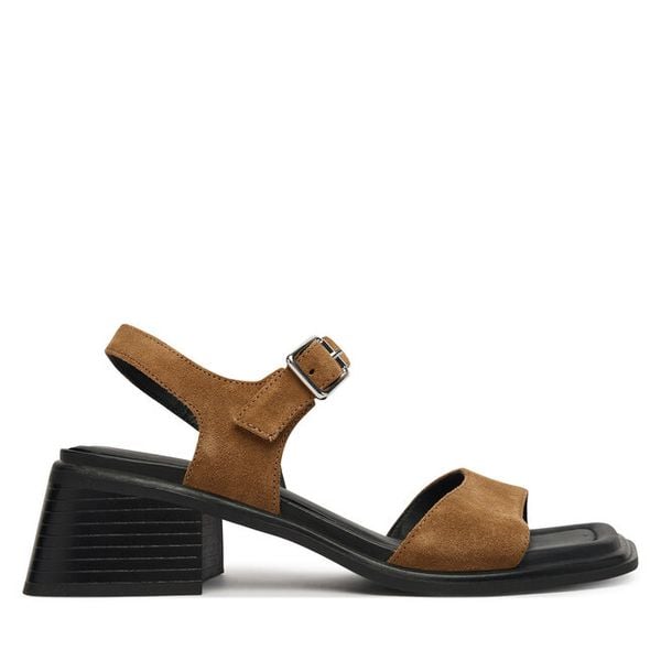 Sandały Vagabond Shoemakers. Brązowe sandały Vagabond Shoemakers, bez wzorów, bez obcasa, na słupku, bez zapięcia. Za 404.99 zł.