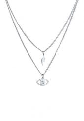 Elli Damski wisiorek Evil Eye, Piorun kryształami w srebrze 925 sterling silver Naszyjniki 1 ct. Szare naszyjniki Elli, z materiału, srebrne. Za 293.99 zł.