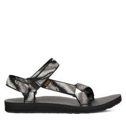 Sandały Teva. Szare sandały Teva, bez wzorów, sportowe, bez obcasa, bez zapięcia. Za 219.99 zł.