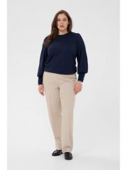 KAFFE curve Sweter w kolorze granatowym rozmiar: S. Niebieskie swetry KAFFE curve, s, bez wzorów, bez ramiączek. Za 152.99 zł.