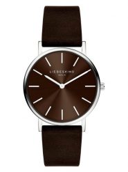 Liebeskind Zegarek kwarcowy w kolorze srebrno-brązowym rozmiar: onesize. Brązowe, analogowe zegarki Liebeskind, ze stali. Za 379.44 zł.