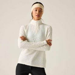 Bluza damska z suwakiem 1/4 Glamourize III Dare 2b. Białe bluzy bez kaptura Dare 2b, na zimę, bez wzorów, z dzianiny, bez kaptura, narciarskie. Za 119.99 zł.