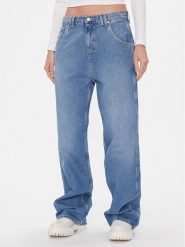 Tommy Jeans Jeansy Daisy DW0DW17288 Niebieski Baggy Fit. Niebieskie jeansy Tommy Jeans, bez wzorów, z bawełny. Za 349.99 zł.