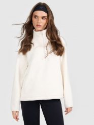 4F Polar regular bez kaptura damski - beżowy M. Brązowe bluzy z polaru 4f, m, bez wzorów, z materiału. Za 179.99 zł.