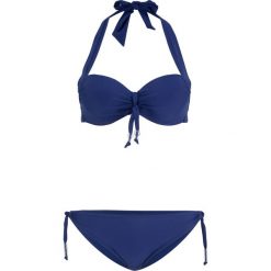 Bikini na fiszbinach (2 części) bonprix ciemnoniebieski. Niebieskie bikini bonprix, bez wzorów. Za 74.99 zł.