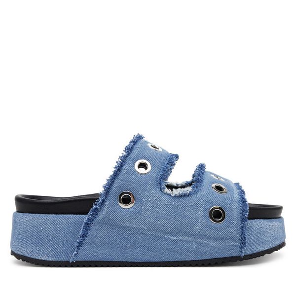 Klapki Inuikii. Niebieskie klapki Inuikii, bez wzorów, z jeansu, bez obcasa, bez zapięcia. Za 1,189.00 zł.