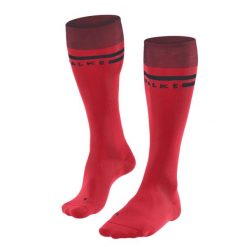 Podkolanówki damskie Falke SK7 Race. Czerwone skarpetki Falke, bez wzorów, z elastanu. Za 179.00 zł.
