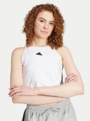 Adidas Top Future Icons 3-Stripes IW5201 Biały Slim Fit. Białe topy adidas, s, bez wzorów, z bawełny, bez kołnierzyka, bez ramiączek. Za 89.99 zł.