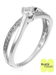 ATELIER DU DIAMANT Złoty pierścionek "Joli Solitaire" z diamentami rozmiar: 52. Szare pierścionki ATELIER DU DIAMANT, z diamentem, złote. Za 2,892.99 zł.