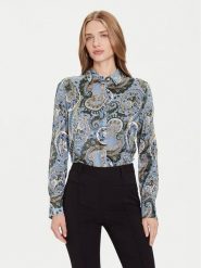 Guess Koszula W5BH78 W2770 Niebieski Regular Fit. Niebieskie koszule Guess, s, z aplikacjami, z syntetyku, bez kołnierzyka, bez ramiączek. Za 339.99 zł.