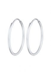 Elli Damskie kreole Round Basic Classic Timeless w pozłacanym srebrze 925 Sterling Silver Kolczyki 1 ct. Szare kolczyki Elli, pozłacane. Za 313.64 zł.