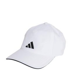 Czapka AEROREADY B-ball. Białe czapki z daszkiem adidas, bez wzorów, z materiału. Za 89.95 zł.