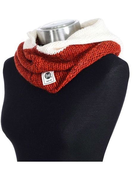 Buff Szal-koło w kolorze kremowo-czerwonym - dł. 55 cm rozmiar: onesize. Brązowe szaliki i kominy Buff, bez wzorów, z materiału. Za 105.38 zł.