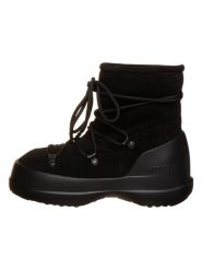 Moon Boot Skórzane botki zimowe "Luna" w kolorze czarnym rozmiar: 36. Czarne botki Moon Boot, bez wzorów, z materiału, bez obcasa, bez zapięcia. Za 569.95 zł.