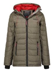 Geographical Norway Płaszcz pikowany "Astana" w kolorze khaki rozmiar: XXL. Brązowe płaszcze Geographical Norway, xxl, z aplikacjami, bez kaptura. Za 158.10 zł.